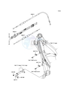 KX250F KX250T8F EU drawing Cables