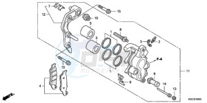 CRF250X9 Europe Direct - (ED / CMF) drawing FRONT BRAKE CALIPER