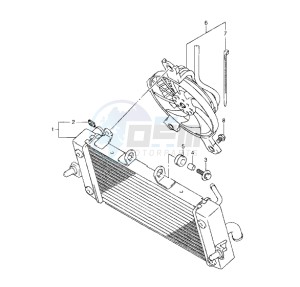 Inazuma 250 drawing RADIATOR (FROM LC6DC111101106836)