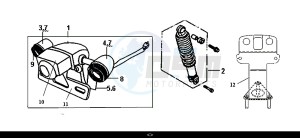 ALLO 50 (25 KM/H) (AJ05WA-NL) (L8-M0) drawing TAIL LIGHT RR. CUSHION