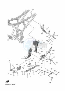 YZF690 YZF-R7 (BEBA) drawing STAND & FOOTREST