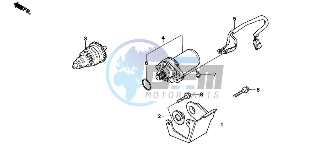 STARTING MOTOR (PK50MS/SMS)