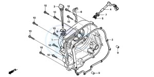 CMX250C REBEL drawing RIGHT CRANKCASE COVER