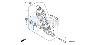 CB600F3A UK - (E / MKH ST) drawing REAR CUSHION