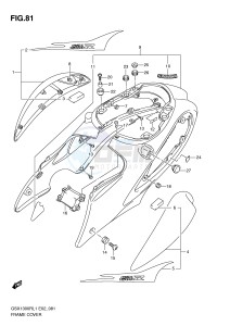 GSX1300R (E2) Hayabusa drawing FRAME COVER (GSX1300RL1 E14)