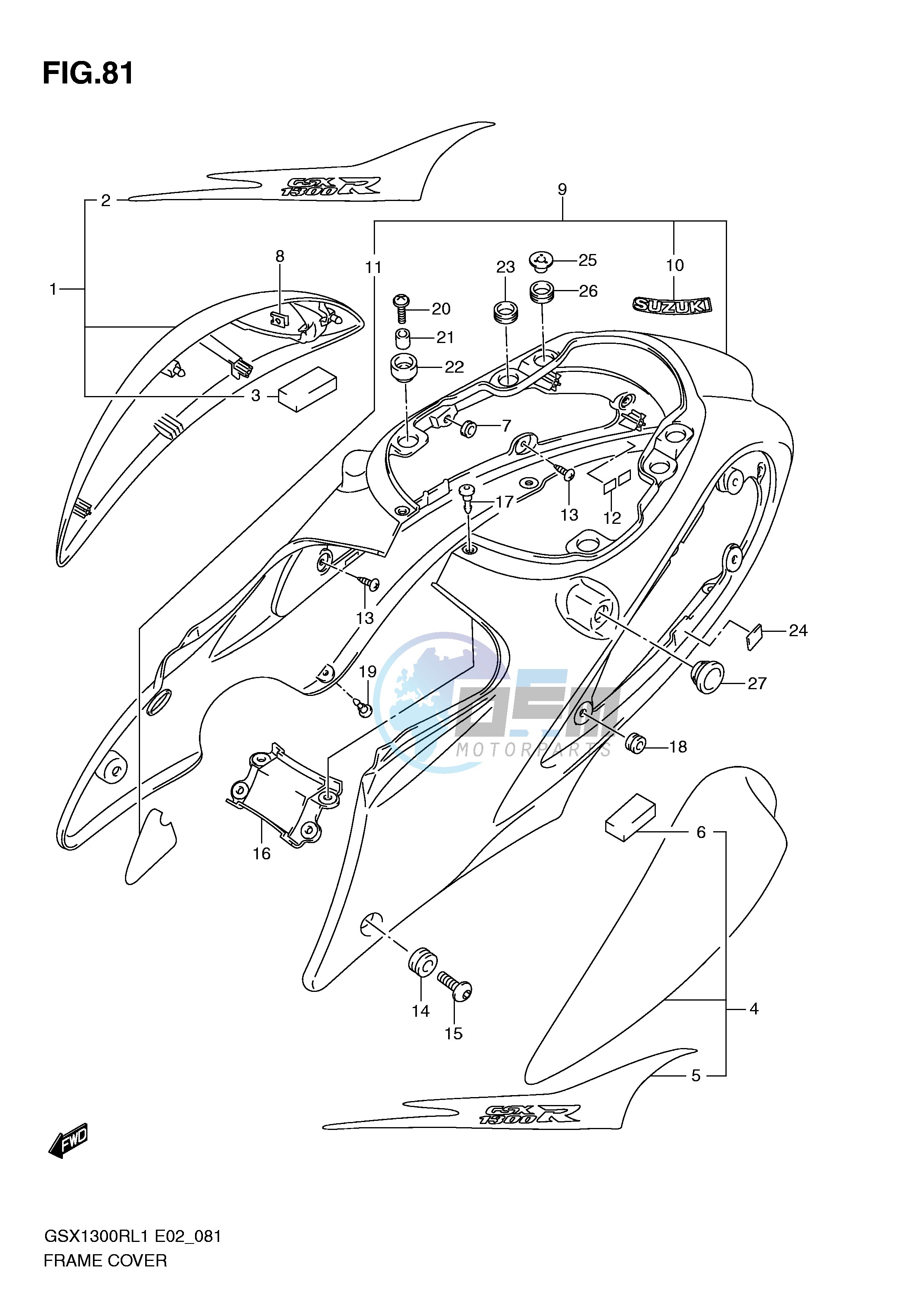 FRAME COVER (GSX1300RL1 E14)