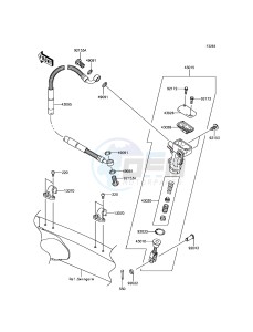 KLX450R KLX450AGF EU drawing Rear Master Cylinder