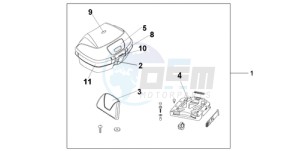 NT700VAA UK - (E / ABS MKH) drawing TOP BOX 45L SHASTA WHITE