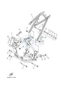 YZ85LW YZ85 (B0GG) drawing FRAME