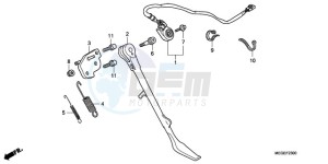 VT750CA9 Europe Direct - (ED / MK) drawing SIDE STAND