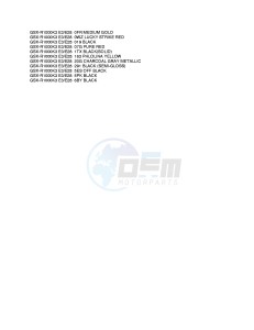 GSX-R1000 (E3-E28) drawing * COLOR CHART *