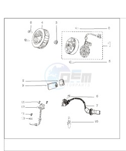 KISBEE 50 N drawing FLYWHEEL MAGNETO