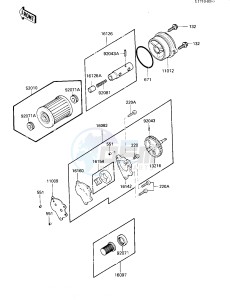 KL 250 D [KLR250] (D4-D6) [KLR250] drawing OIL PUMP