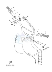 TT-R125 TT-R125LWE (2PT9) drawing STEERING HANDLE & CABLE