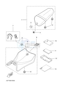 YZF-R125A YZF-R125 ABS R125 (5D7X 5D7X 5D7X 5D7X 5D7X) drawing SEAT