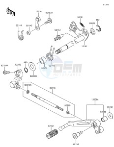 Z1000SX ZX1000WHF XX (EU ME A(FRICA) drawing Gear Change Mechanism