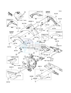 KLX 140 B (KLX140L MONSTER ENERGY) (B8F-B9FA) B9FA drawing SIDE COVERS_CHAIN COVER