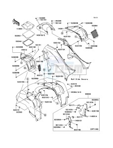 KVF750_4X4 KVF750D8F EU GB drawing Front Fender(s)