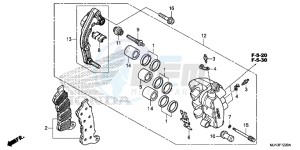 CTX1300AE CTX1300A UK - (E) drawing LEFT FRONT BRAKE CALIPER