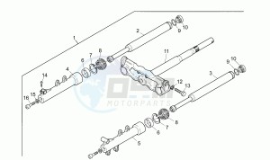 SR 50 Air (Vertical cylinder) vertical cil Air cooled drawing Front fork Marzocchi