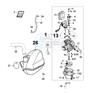 LUDIX 10 RORS SNAKE EU drawing CARBURETTOR