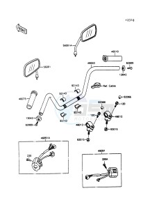 VN 1500 A [VULCAN 88] (A6-A9) [VULCAN 88] drawing HANDLEBAR