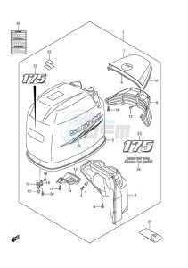 df 175 drawing Engine Cover (2010 & Newer)