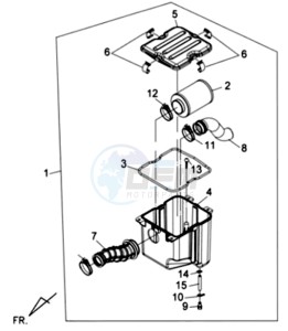 QUADRAIDER 600 drawing AIRFILTER