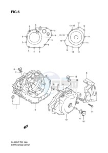 DL 650 V-STROM EU-UK drawing CRANKCASE COVER