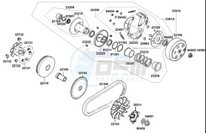 AGILITY FAT 50cc12 inch Netherlands drawing Driven Pulley