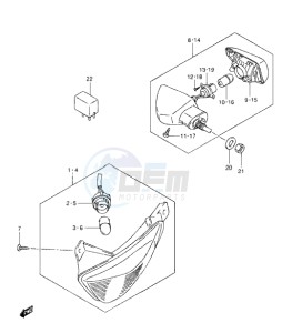 Inazuma 250 drawing TURNSIGNAL LAMP