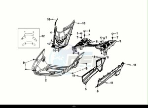 ORBIT III 125 (XE12W2-EU) (E5) (M1) drawing FLOOR PANEL - CENTER COVER