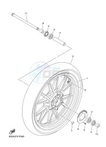 XVS950CR BOLT C-SPEC (B33N) drawing FRONT WHEEL