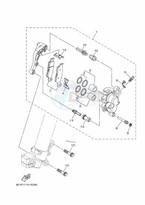 YZ125 (B4X2) drawing FRONT BRAKE CALIPER