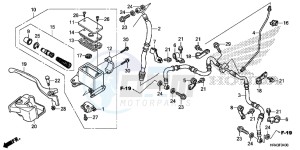 TRX500FM1E TRX500FM1 Europe Direct - (ED) drawing FRONT BRAKE MASTER CYLINDER