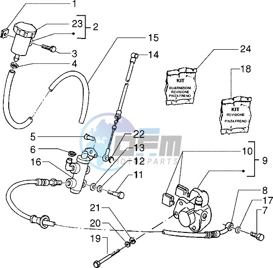 Front brake cylinder-Brake caliper