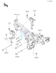 EX 250 E [NINJA 250R] (E1-E2) [NINJA 250R] drawing FRAME FITTINGS