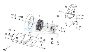 SYMMETRY 25KMH 50 drawing REAR WHEEL