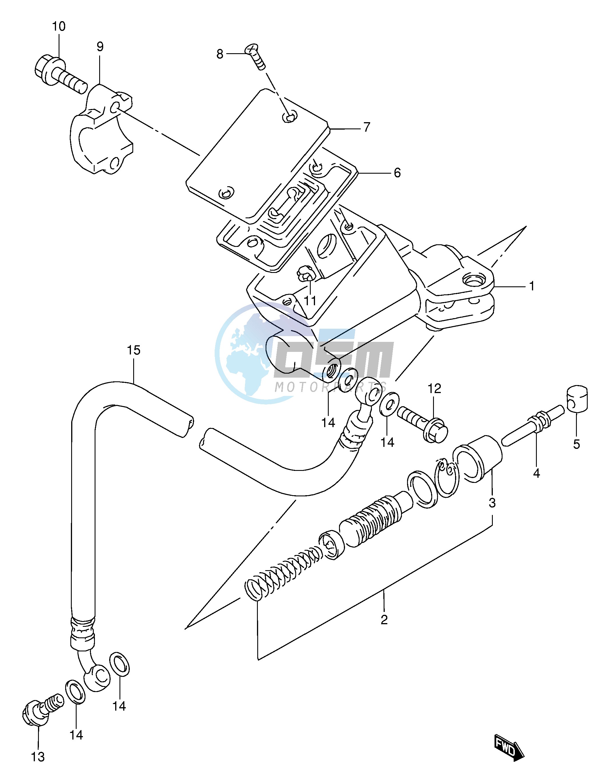 CLUTCH CYLINDER (MODEL P R)