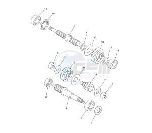 VP X-CITY 250 drawing GEAR GROUP