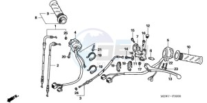 NT700VA F drawing HANDLE LEVER/SWITCH/CABLE