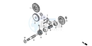 NSR50S drawing KICK STARTER SPINDLE