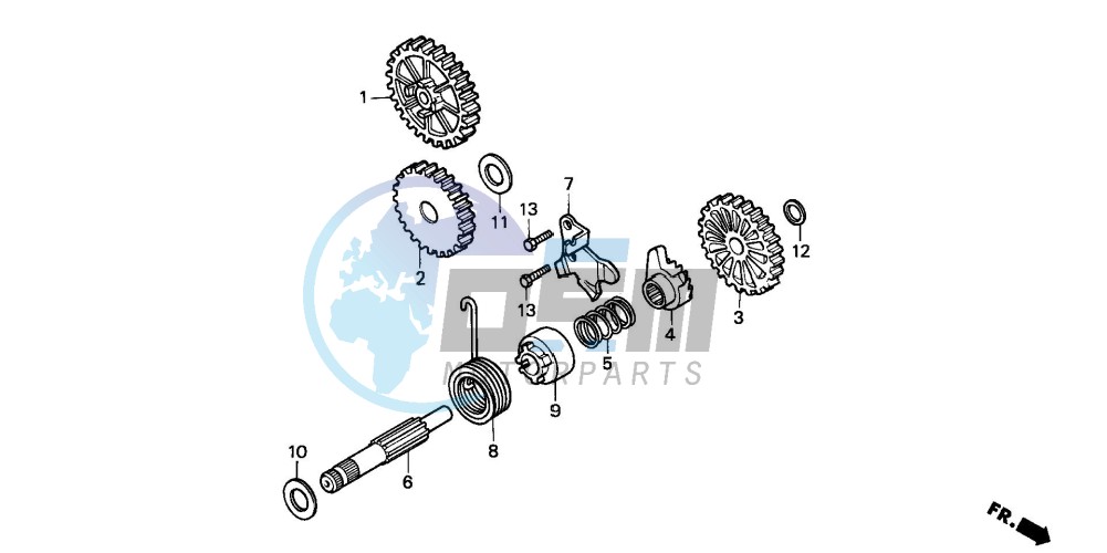 KICK STARTER SPINDLE