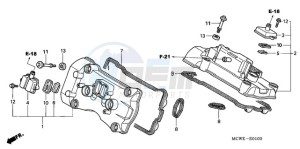 VFR8009 UK - (E / MME) drawing CYLINDER HEAD COVER