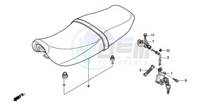 CB250 drawing DOUBLE SEAT