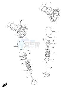 RM-Z250 drawing CAMSHAFT/VALVE