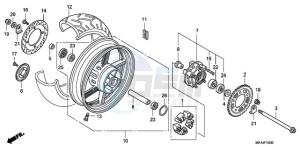 CBF1000T9 Ireland - (EK) drawing REAR WHEEL