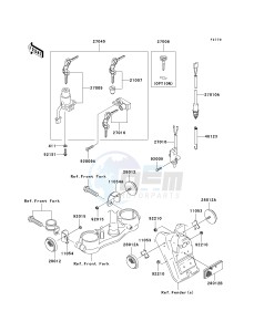 KLX 250 H [KLX250S] (H6F-H7F) H7F drawing IGNITION SWITCH