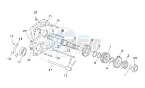 RS 250 drawing Primary gear shaft