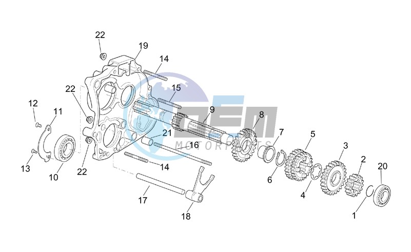 Primary gear shaft